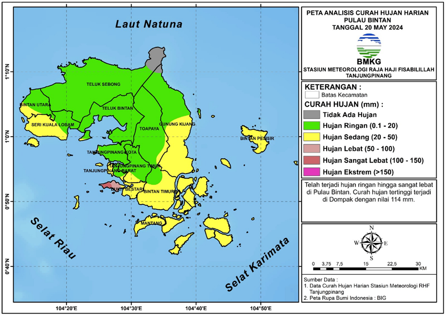 ANALISIS HUJAN LEBAT TANGGAL 20 MEI 2024 DI WILAYAH KOTA TANJUNGPINANG