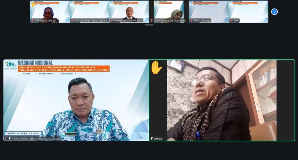 Dokumentasi Kegiatan Tingkatkan Kapasitas ASN Hadapi Perubahan Iklim, Kepala Stasiun Meteorologi Tanjungpinang Jadi Narasumber Webinar Nasional